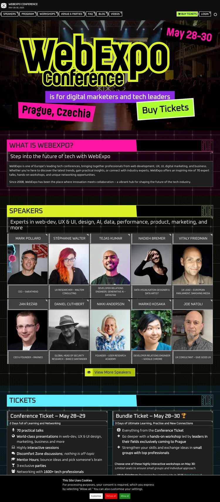 Screenshot 2 of WebExpo (Example WordPress Conference Website)