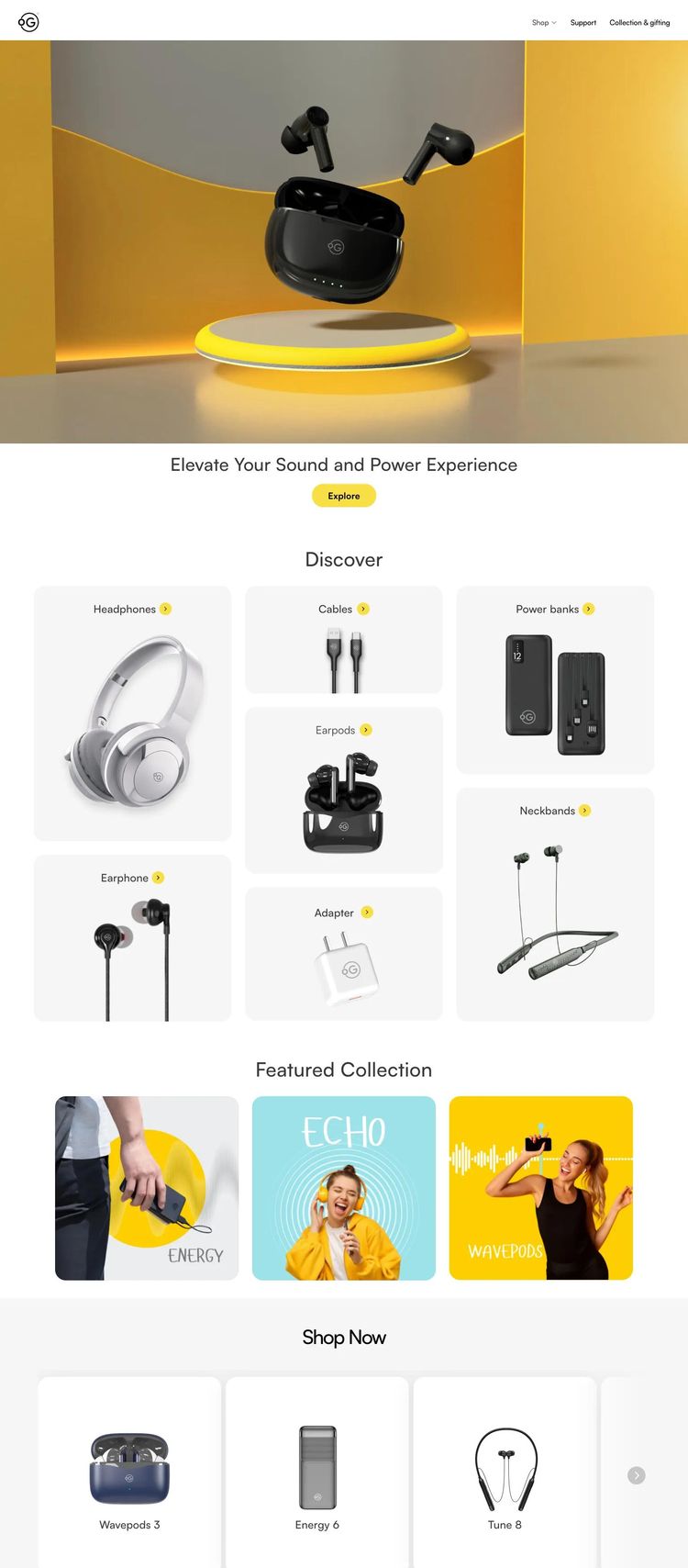 Screenshot 2 of Ooge (Example Framer Ecommerce (General) Website)