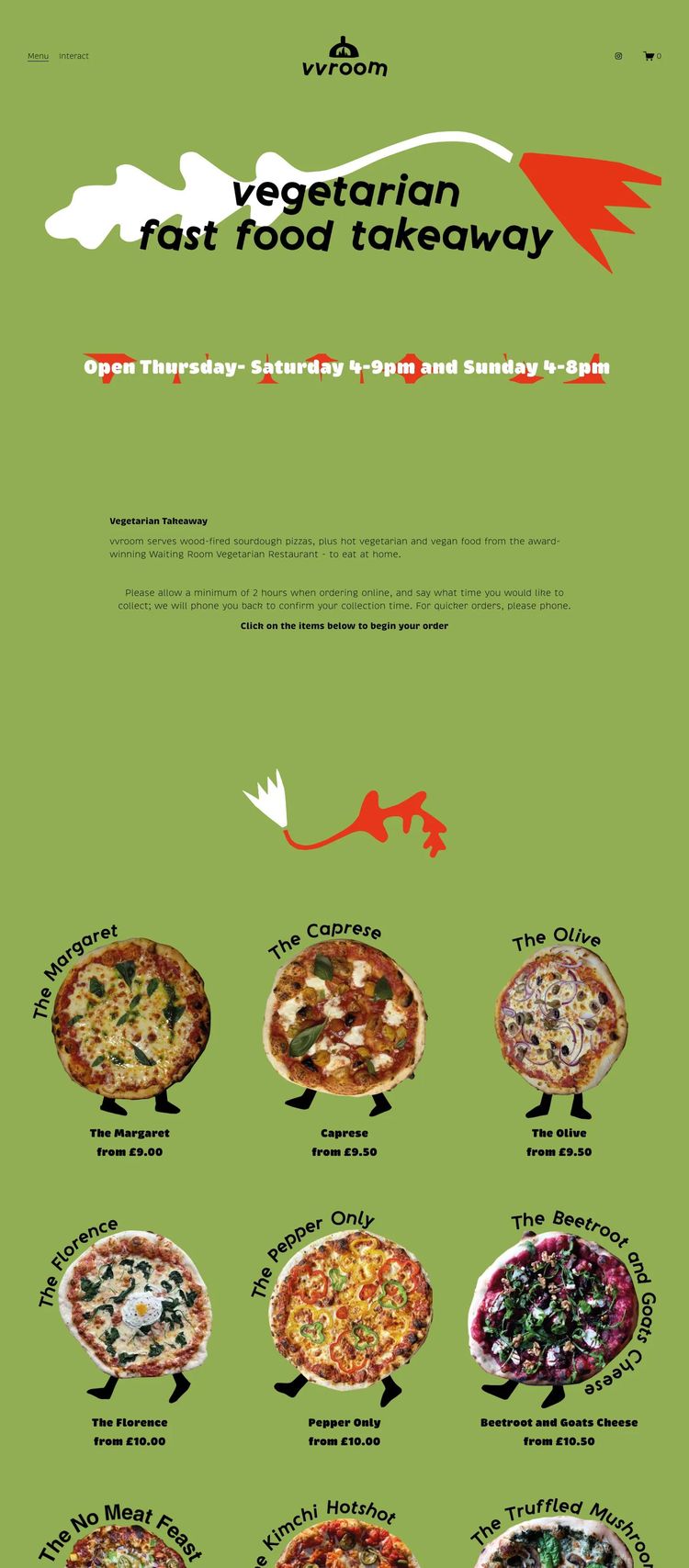 Screenshot 1 of Vvroom (Example Squarespace Food and Beverage Website)
