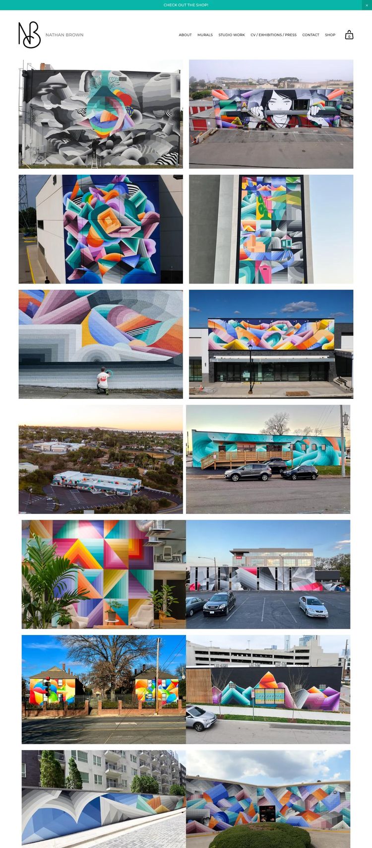 Screenshot 2 of Nathan Brown (Example Squarespace Artist Website)