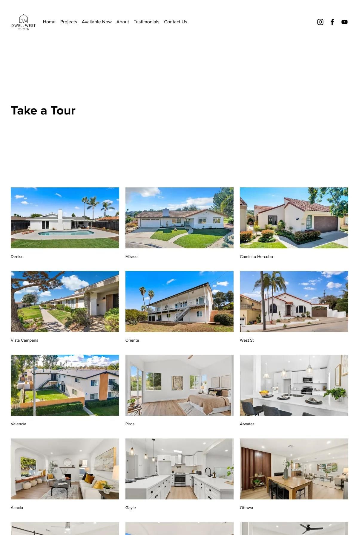 Screenshot 2 of Dwell West Homes (Example Squarespace Real Estate Website)