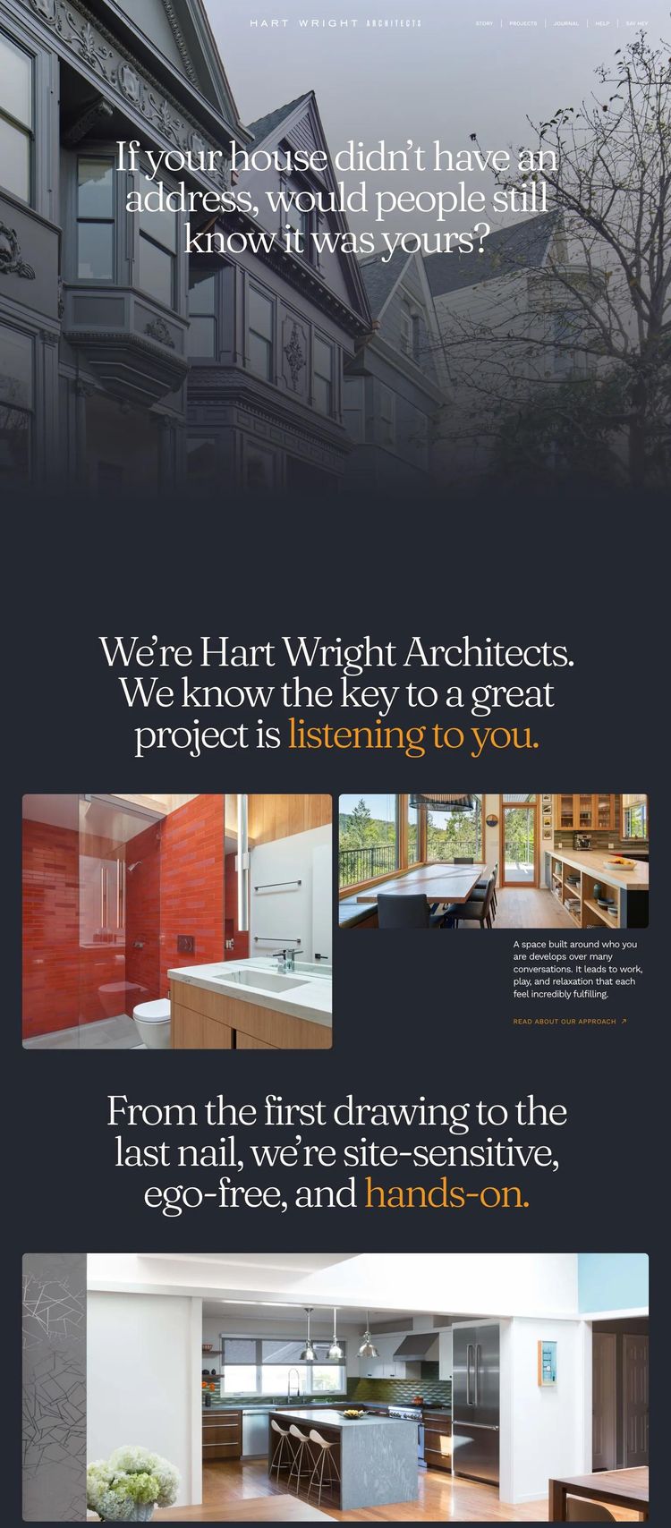 Screenshot 2 of Hart Wright Architects (Example Webflow Architect Website)