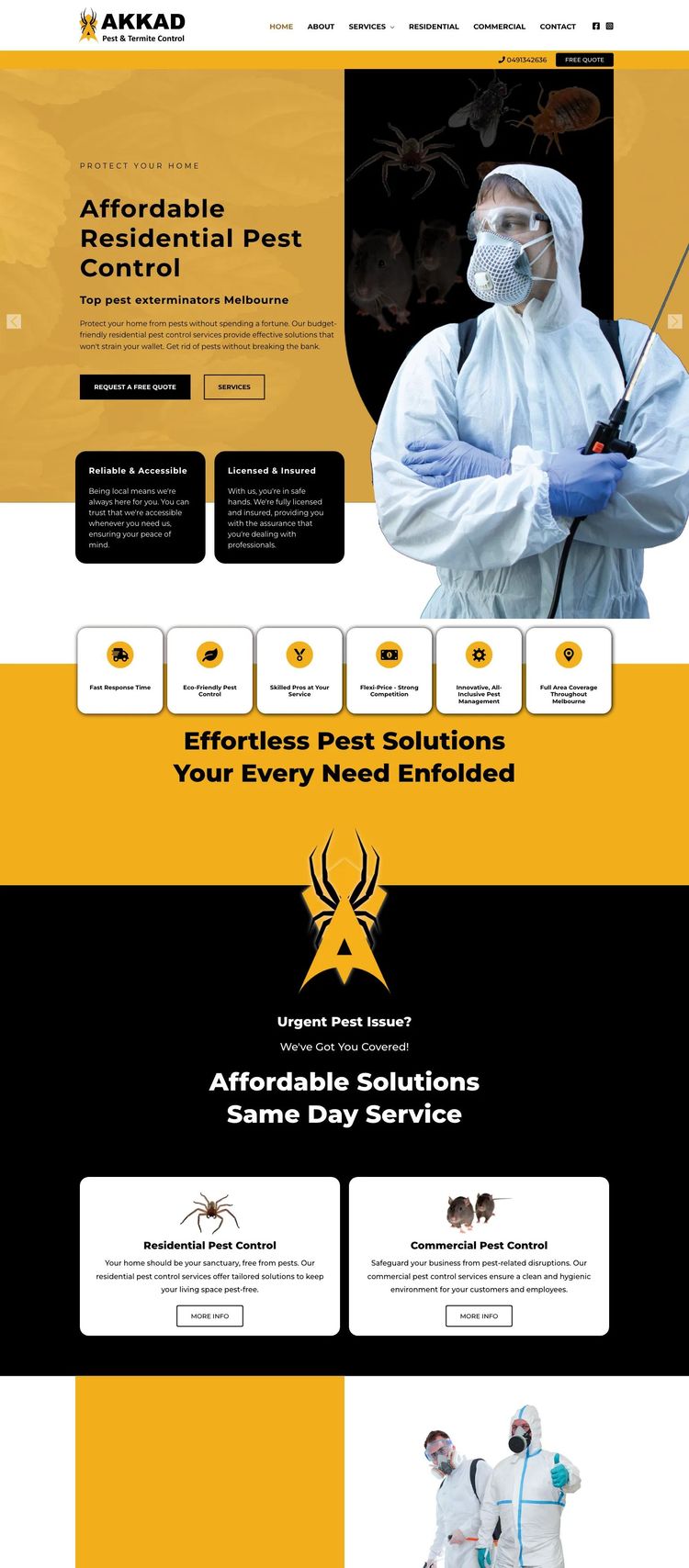 Screenshot 2 of Akkad Pest Control (Example WordPress Pest Control Website)