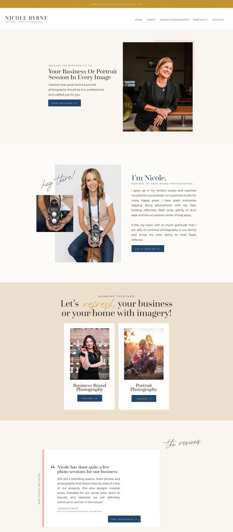 Screenshot 2 of Nicole Byrne Photography (Example undefined Photography Website)