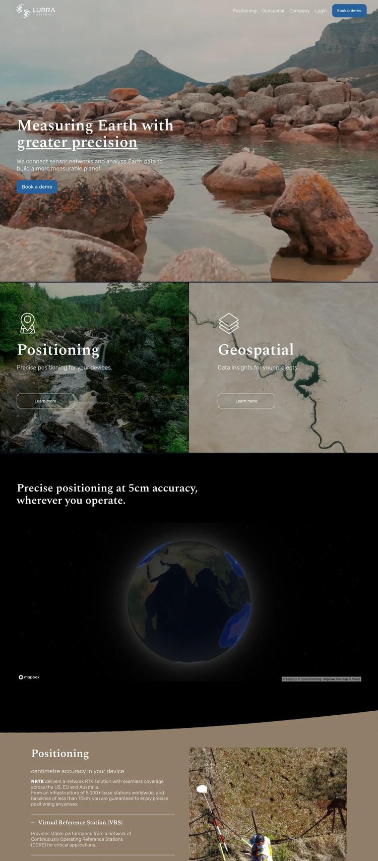 Screenshot 2 of Lurra (Example Squarespace AI and Machine Learning Website)
