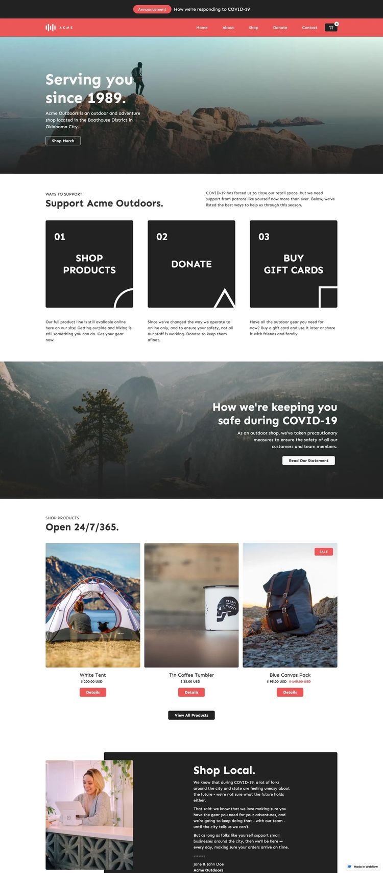 Screenshot 1 of Biznus Template