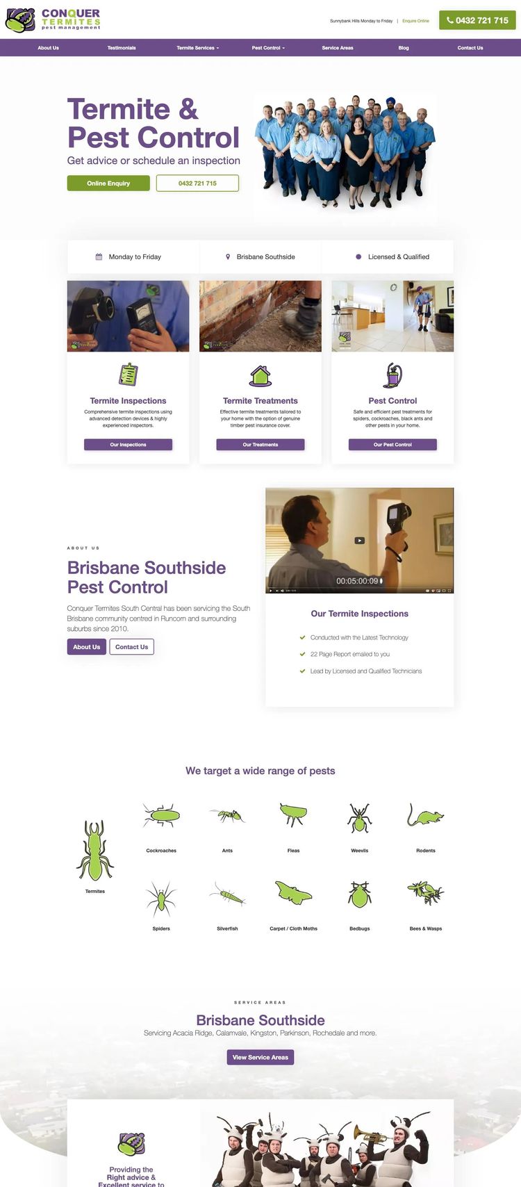 Screenshot 2 of Conquer Termites (Example undefined Pest Control Website)