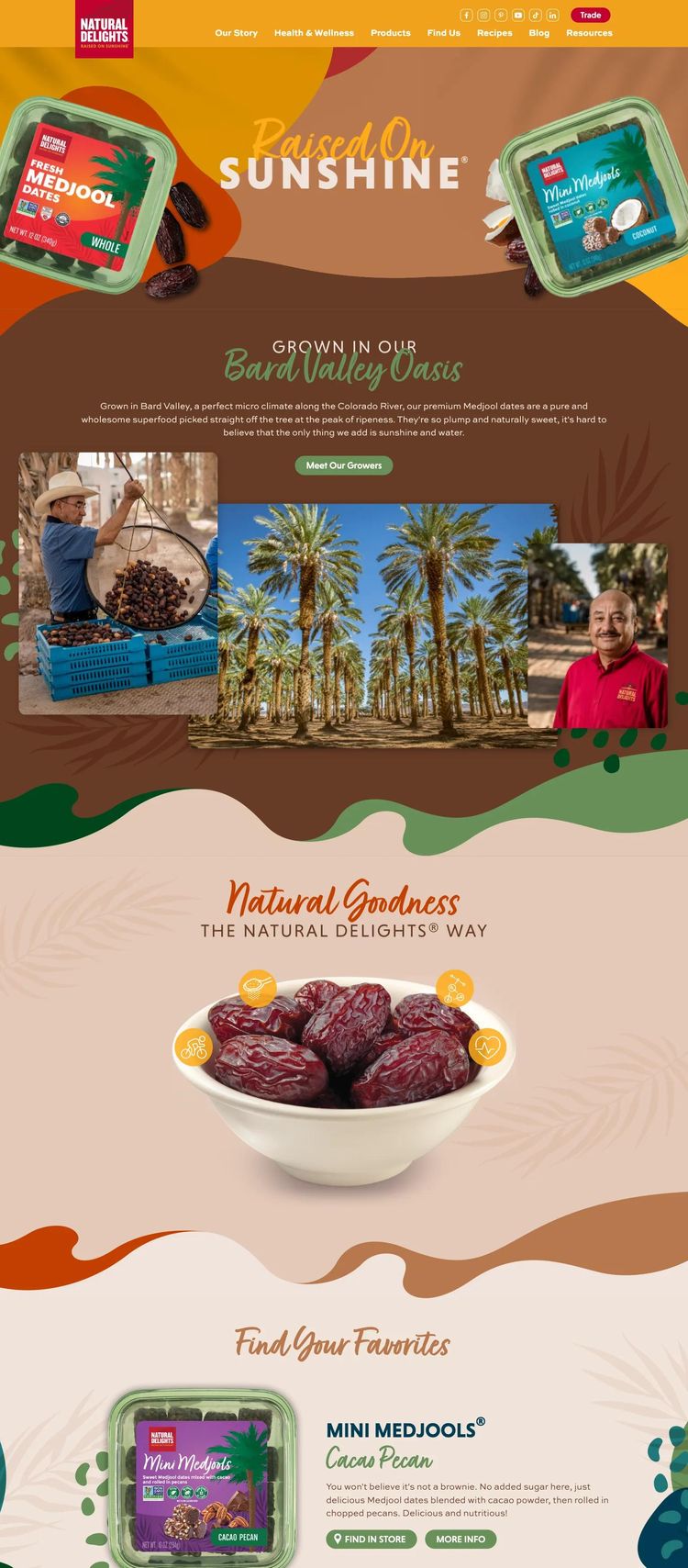 Screenshot 2 of Natural Delights (Example undefined Food and Beverage Website)