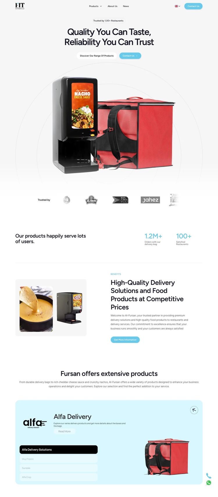 Screenshot 2 of Al-Fursan (Example Framer Food and Beverage Website)