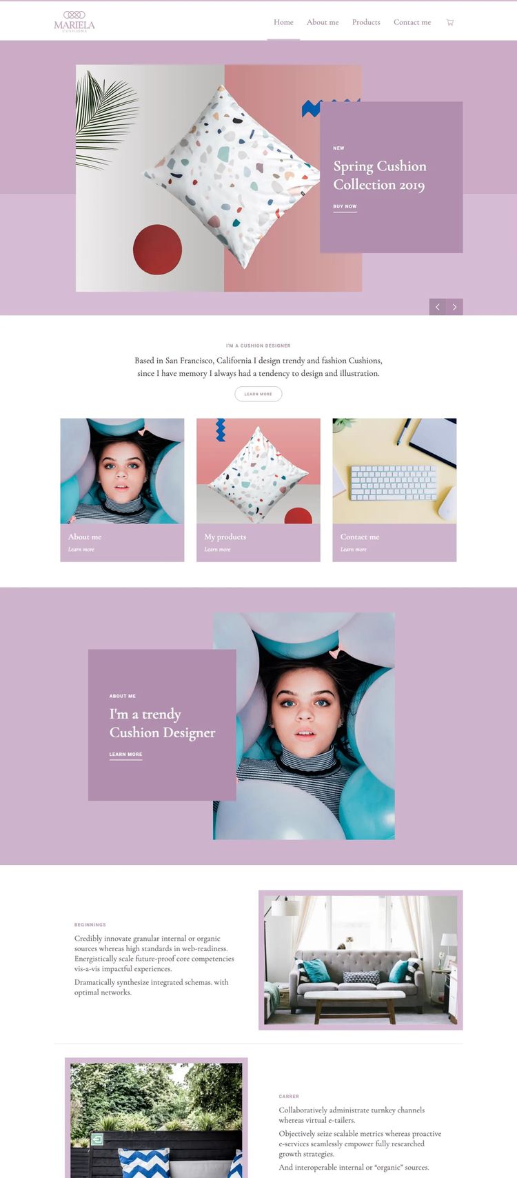 Screenshot 1 of Mariela Template