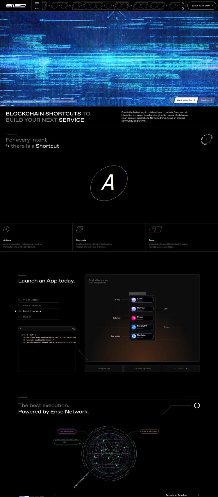 Screenshot 2 of Enso (Example Framer Developer Tools Website)