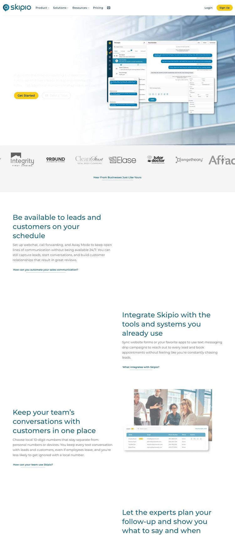 Screenshot 1 of Skipio (Example Duda Marketing Agency Website)
