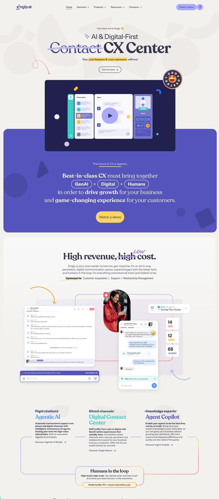 Screenshot 2 of Zingly (Example Webflow AI and Machine Learning Website)