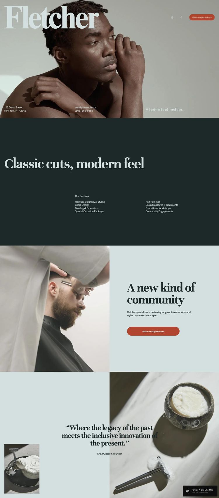 Screenshot 1 of Fletcher Template