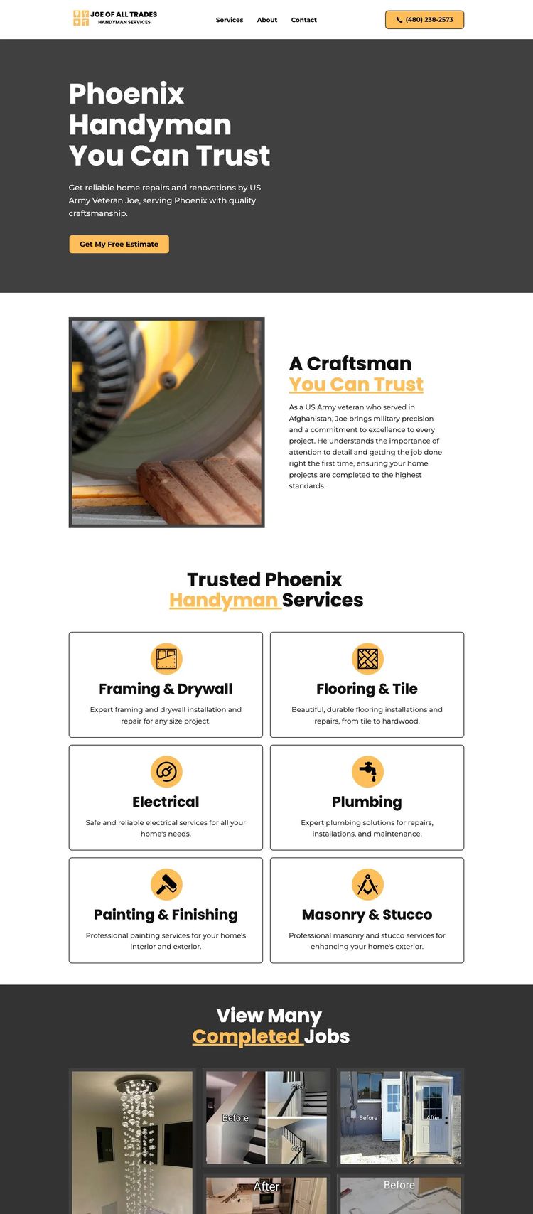Screenshot 2 of Joe Handyman Services (Example undefined Handyman Website)