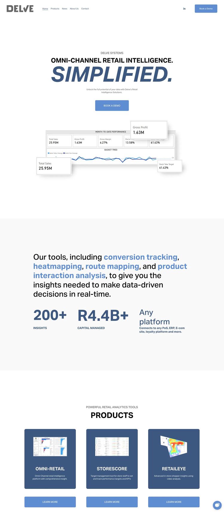 Screenshot 2 of Delve Systems (Example Squarespace Software Development Website)