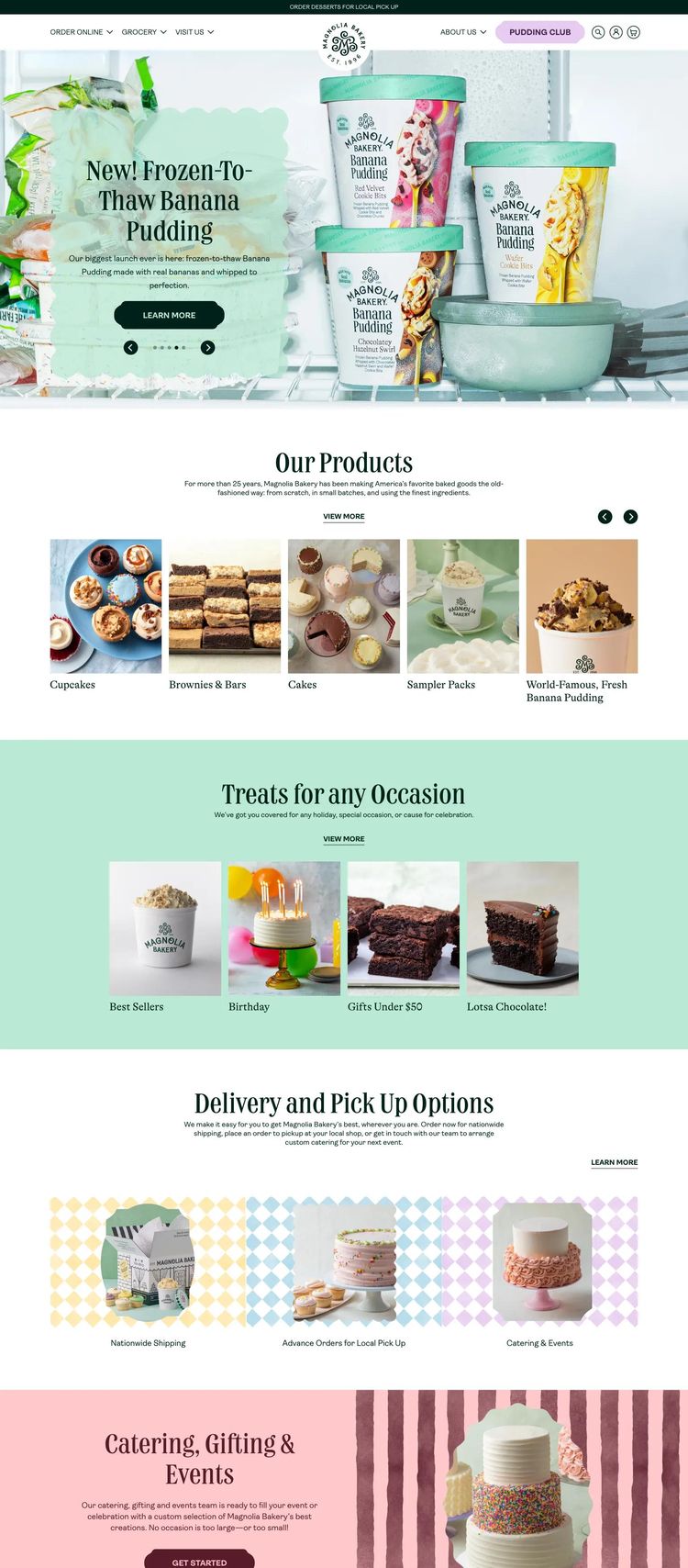 Screenshot 2 of Magnolia Bakery (Example Shopify Bakery Website)