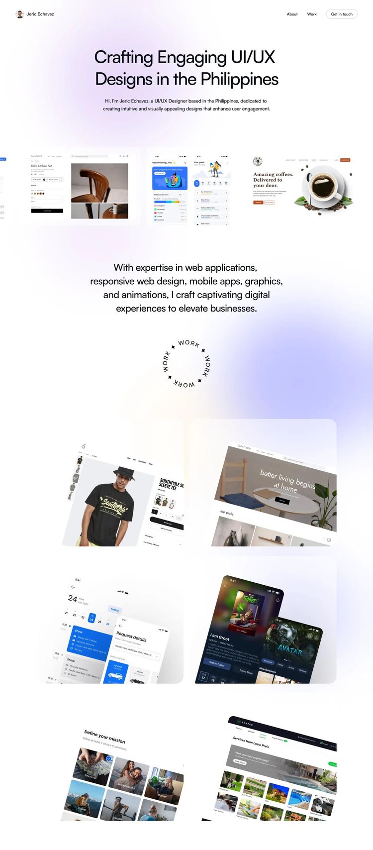 Screenshot 2 of Jeric Echavez (Example Framer Design Agency/Studio Website)