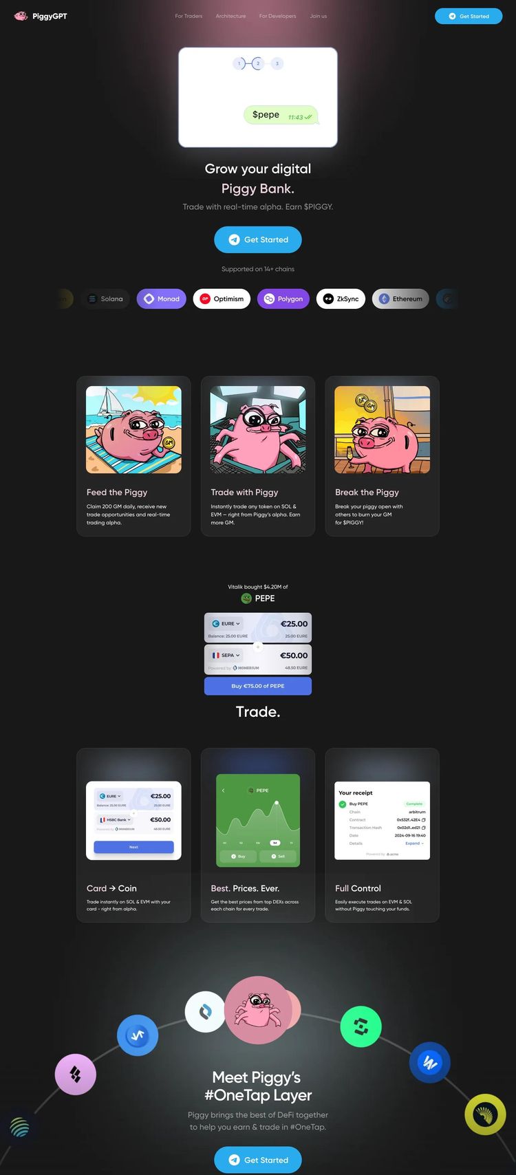 Screenshot 2 of Piggy (Example Framer Finance Website)