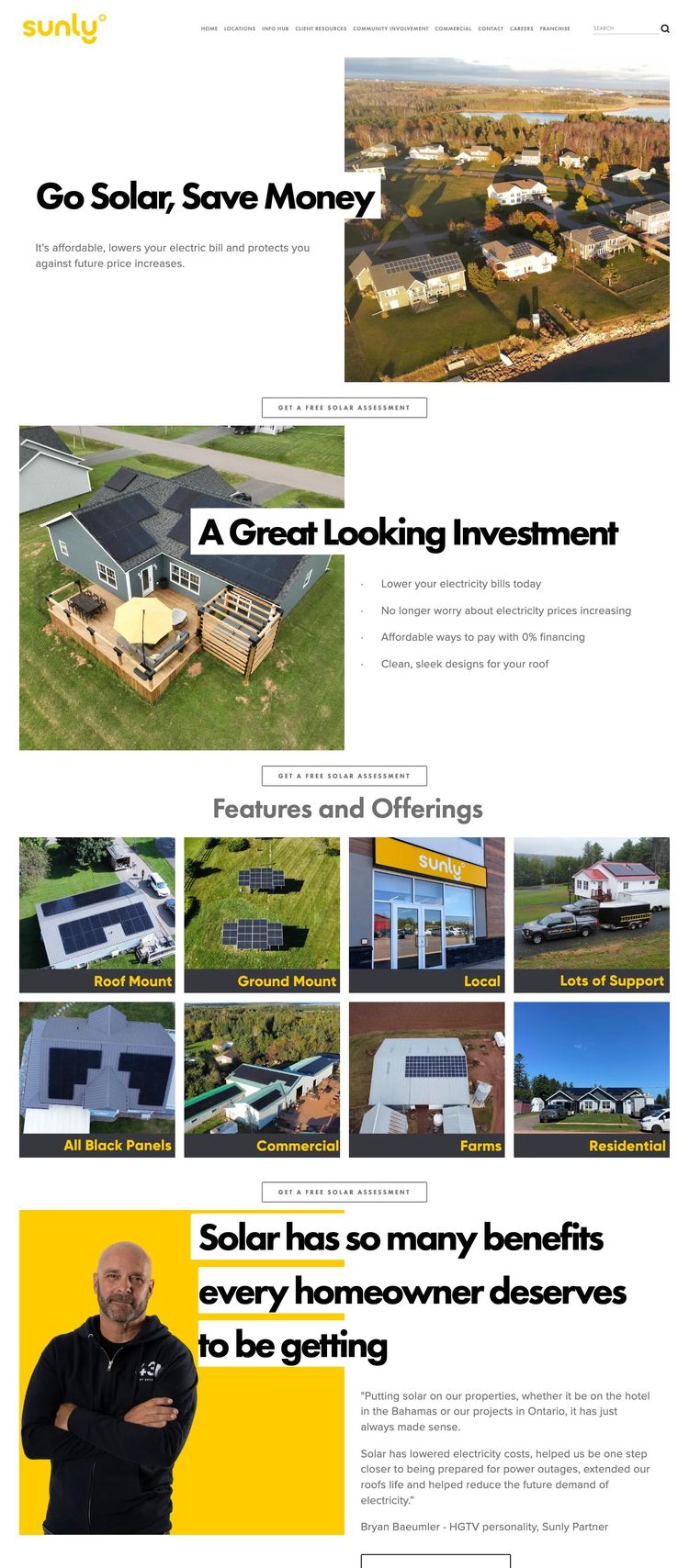 Screenshot 2 of Sunly (Example Squarespace Solar Website)
