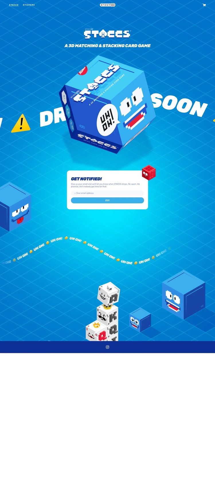 Screenshot 1 of STACCS (Example Squarespace Gaming and Interactive Website)
