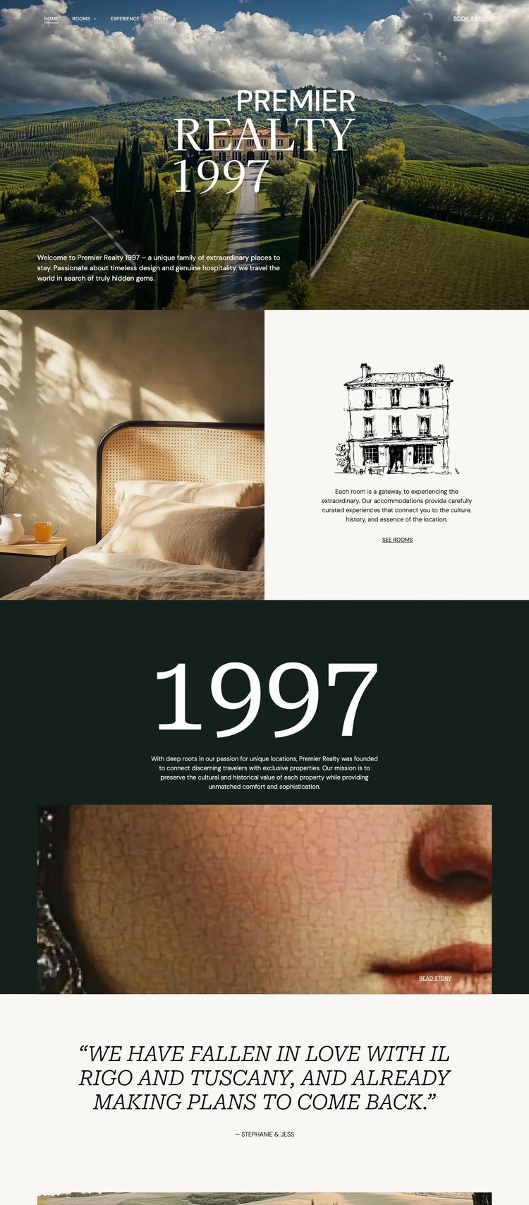 Screenshot 1 of Heritage Hotel Template