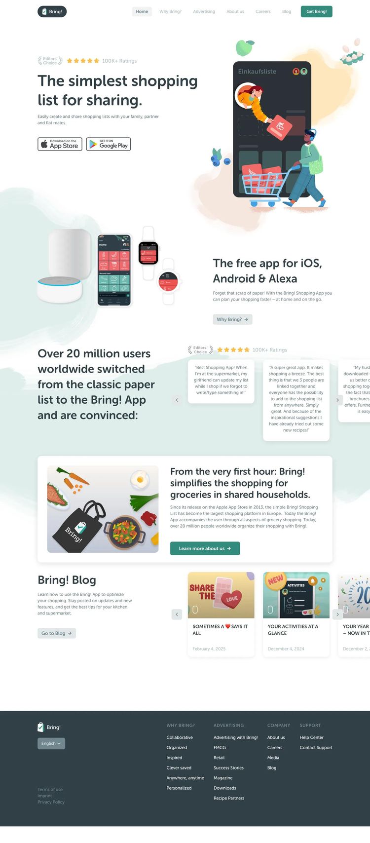 Screenshot 2 of Bring (Example Webflow Mobile App Website)