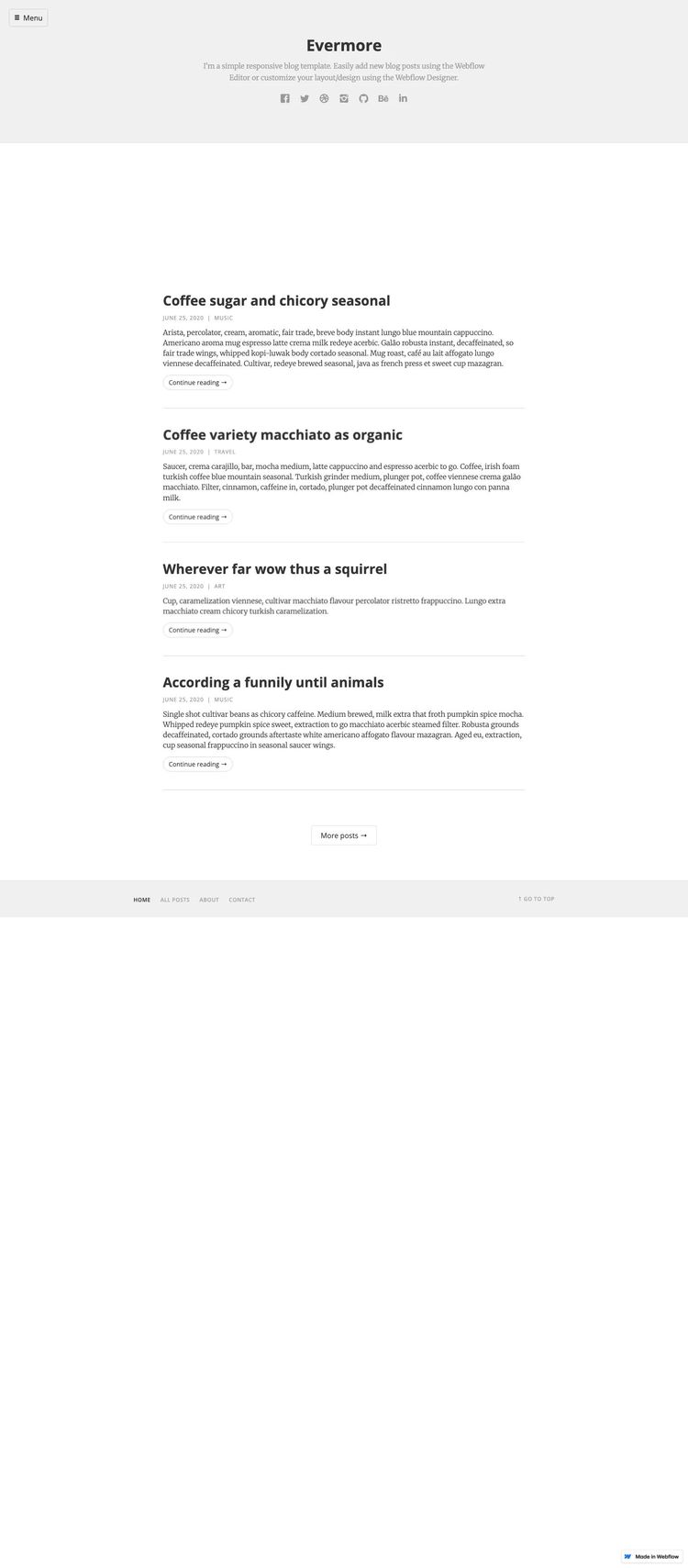 Screenshot 1 of Evermore Template