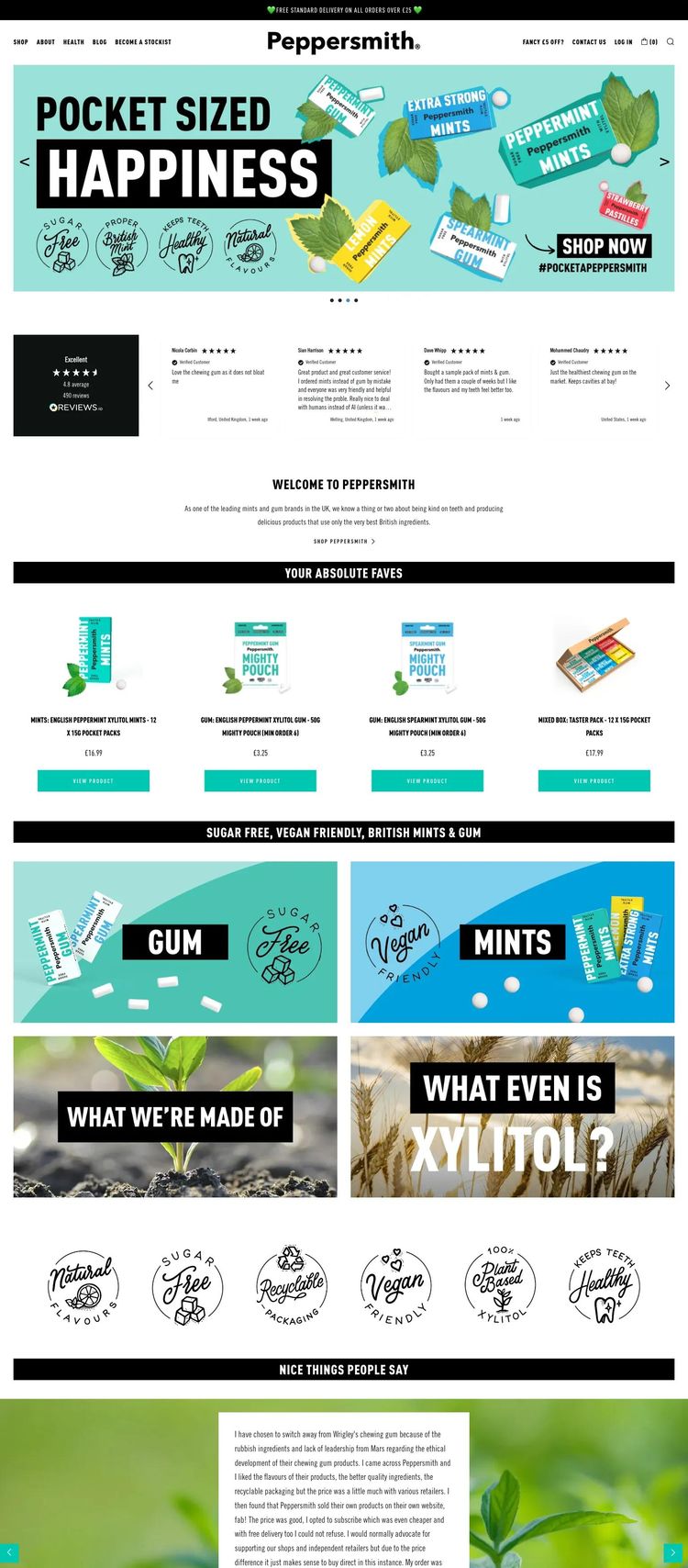 Screenshot 2 of Peppersmith (Example Shopify Food and Beverage Website)