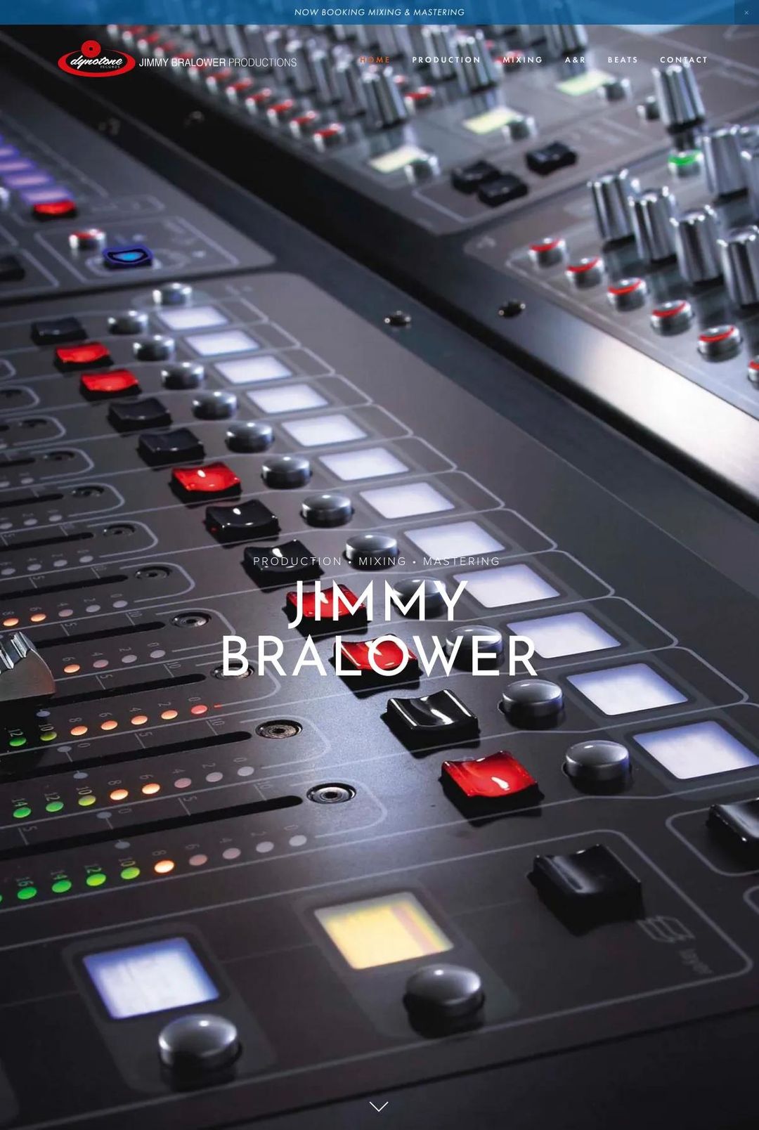 Screenshot 1 of Jimmy Bralower Productions (Example Squarespace Music Producer Website)