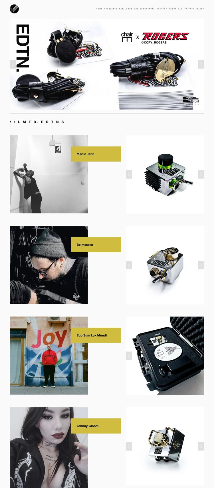 Screenshot 2 of V/Moths (Example Squarespace Tattoo Artist/Studio Website)