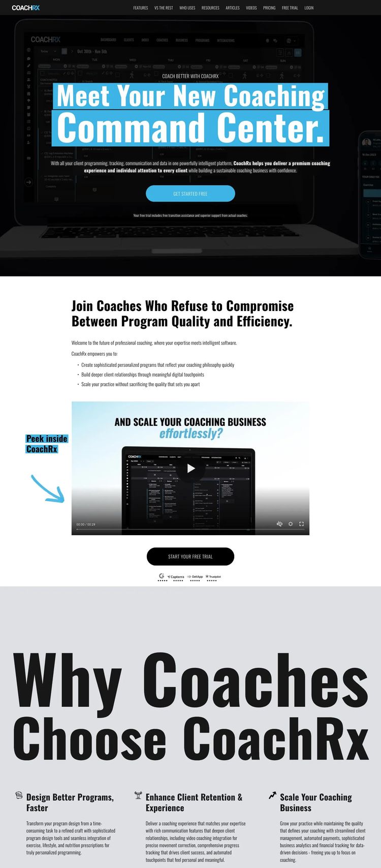 Screenshot 2 of CoachRx (Example Squarespace Life/Business Coach Website)