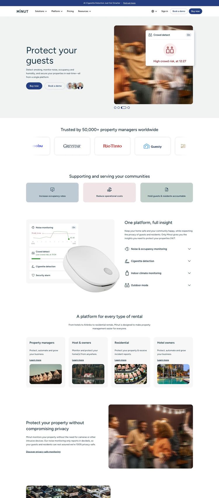 Screenshot 2 of Minut (Example Webflow IT Services Website)