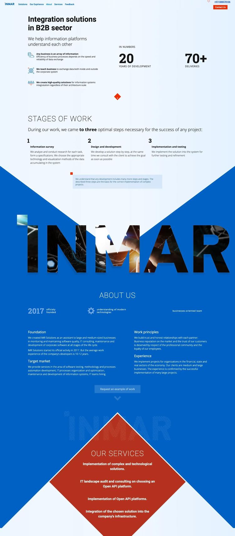 Screenshot 2 of IMR Solutions (Example undefined IT Services Website)