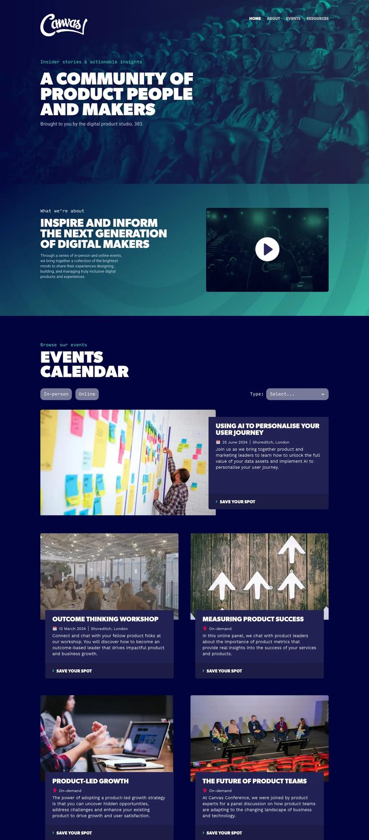 Screenshot 2 of Canvas Conference (Example Next.js Conference Website)