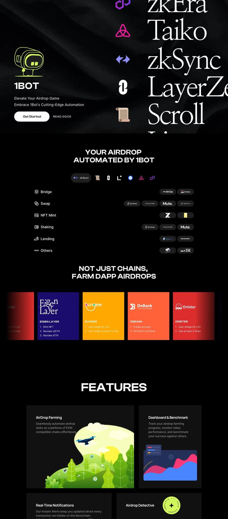 Screenshot 2 of 1Bot (Example Framer AI and Machine Learning Website)