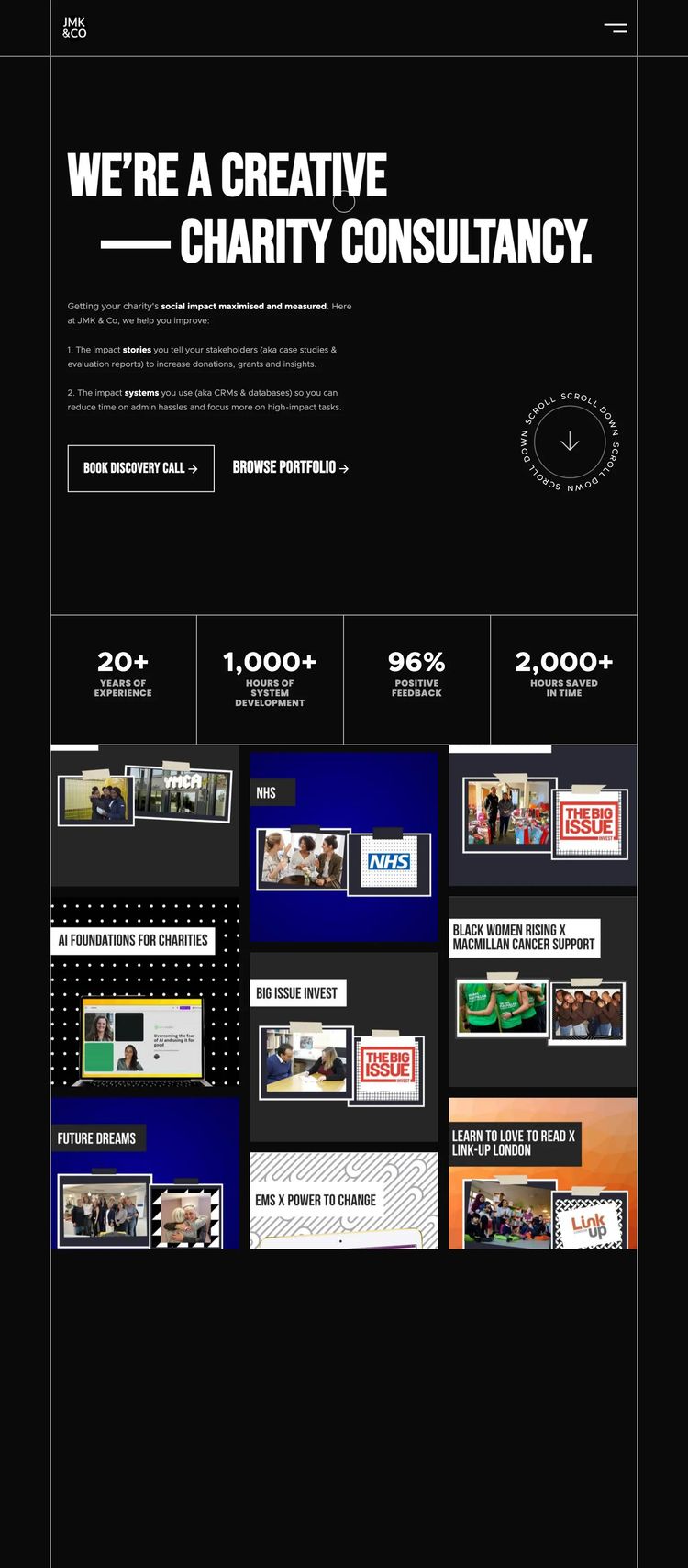 Screenshot 2 of JMK & Co (Example Webflow Business Consultant Website)