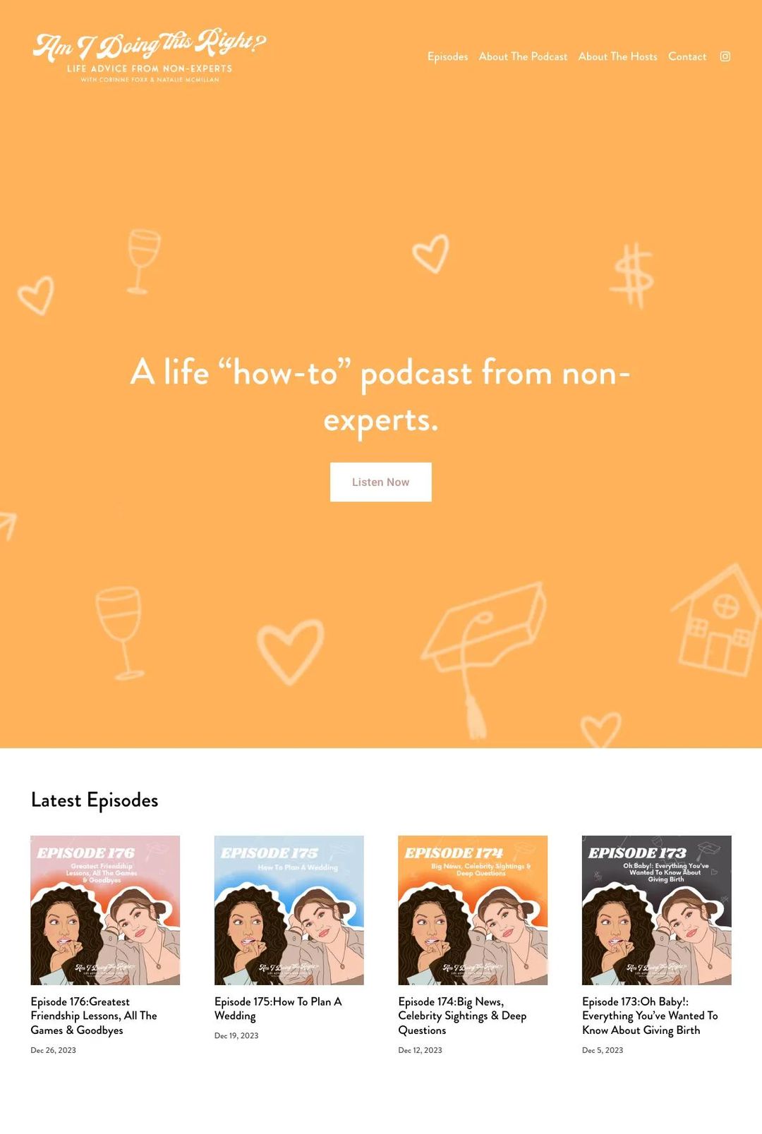 Screenshot 1 of Am I Doing This Right (Example Squarespace Podcast Website)