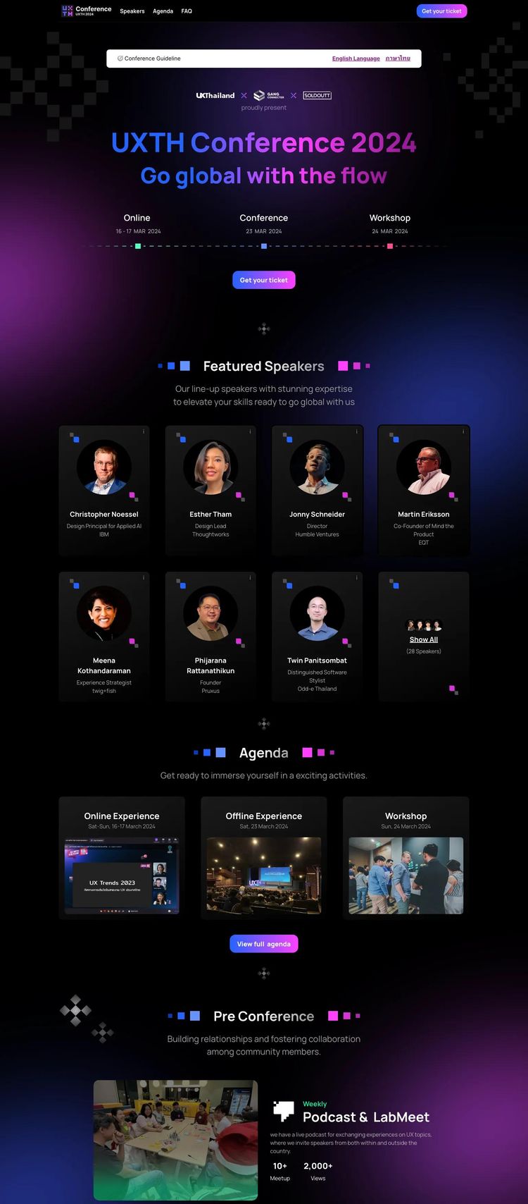 Screenshot 2 of UXTH Conference (Example Framer Conference Website)