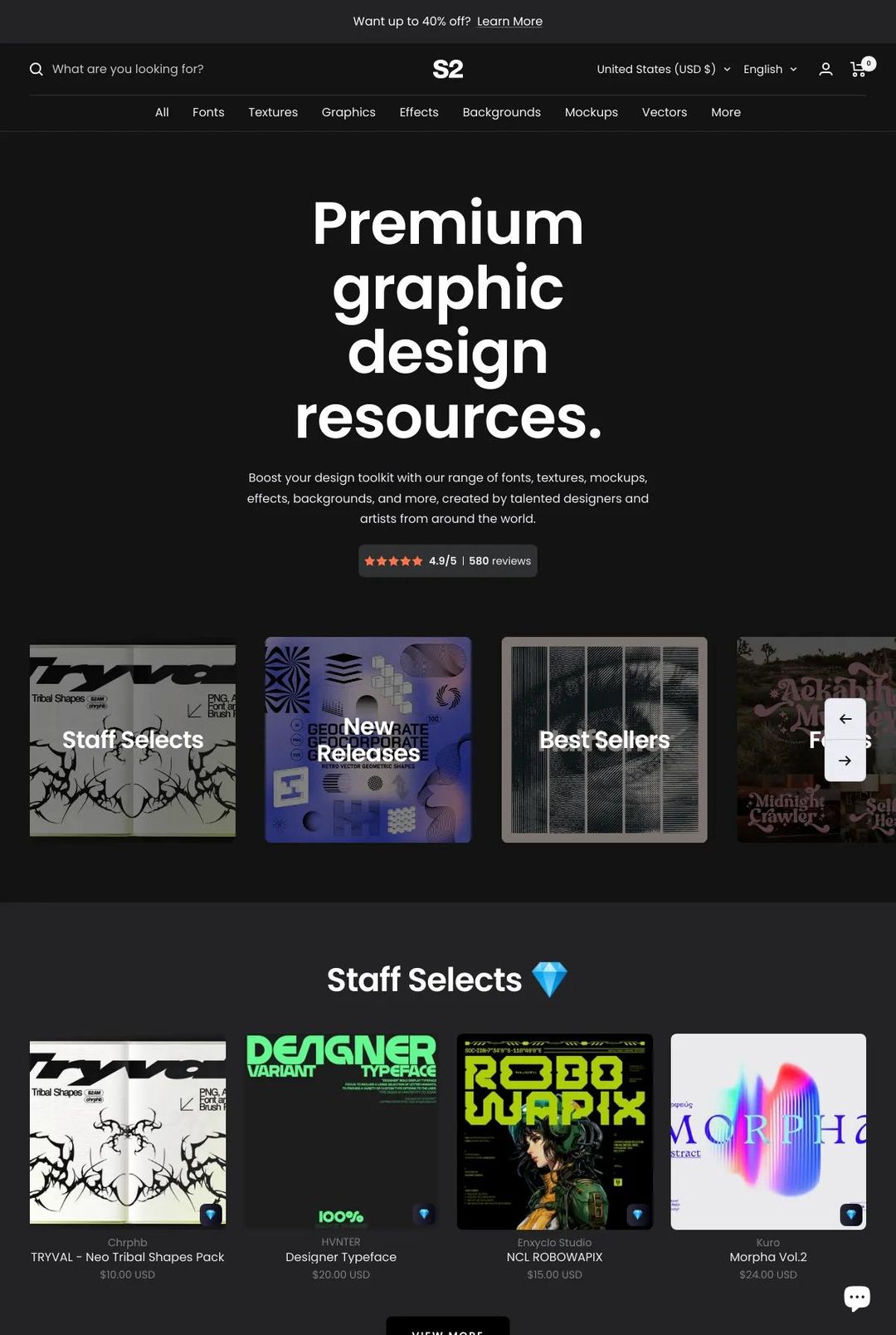 Screenshot 1 of Studio 2am (Example Webflow Ecommerce Website)