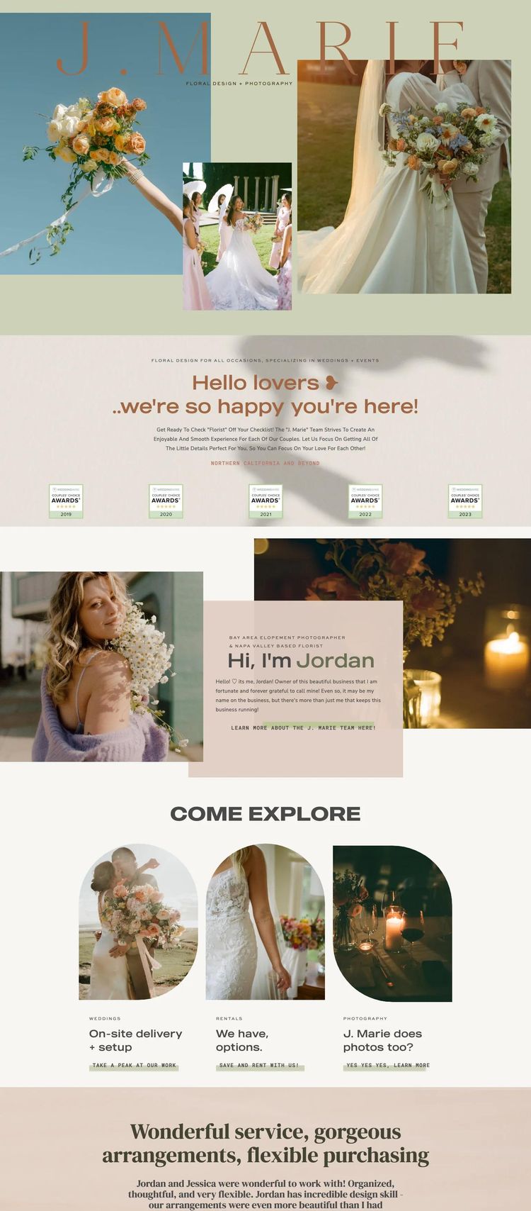 Screenshot 2 of J. Marie (Example Showit Florist Website)