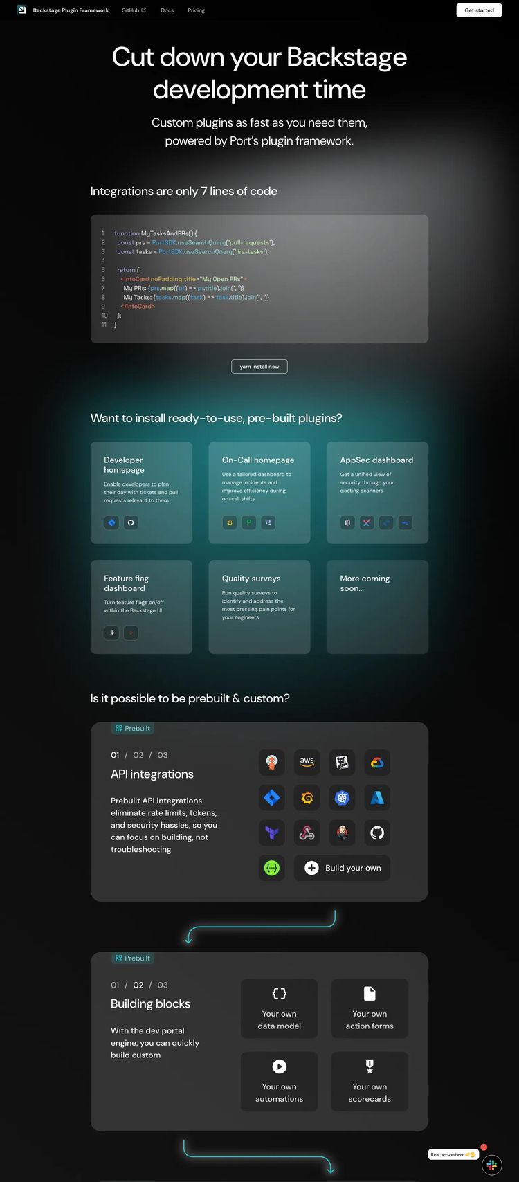 Screenshot 1 of Backstage Plugin Framework (Example Webstudio Website)