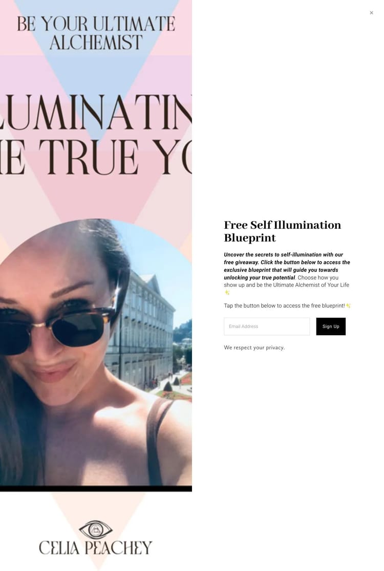 Screenshot 1 of Celia Peachey (Example Squarespace Coach Website)