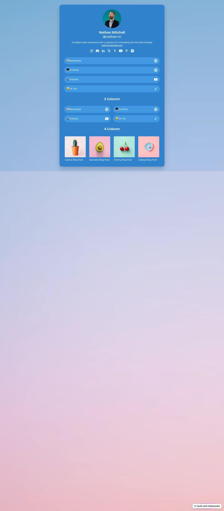 Screenshot 1 of Link in Bio Template