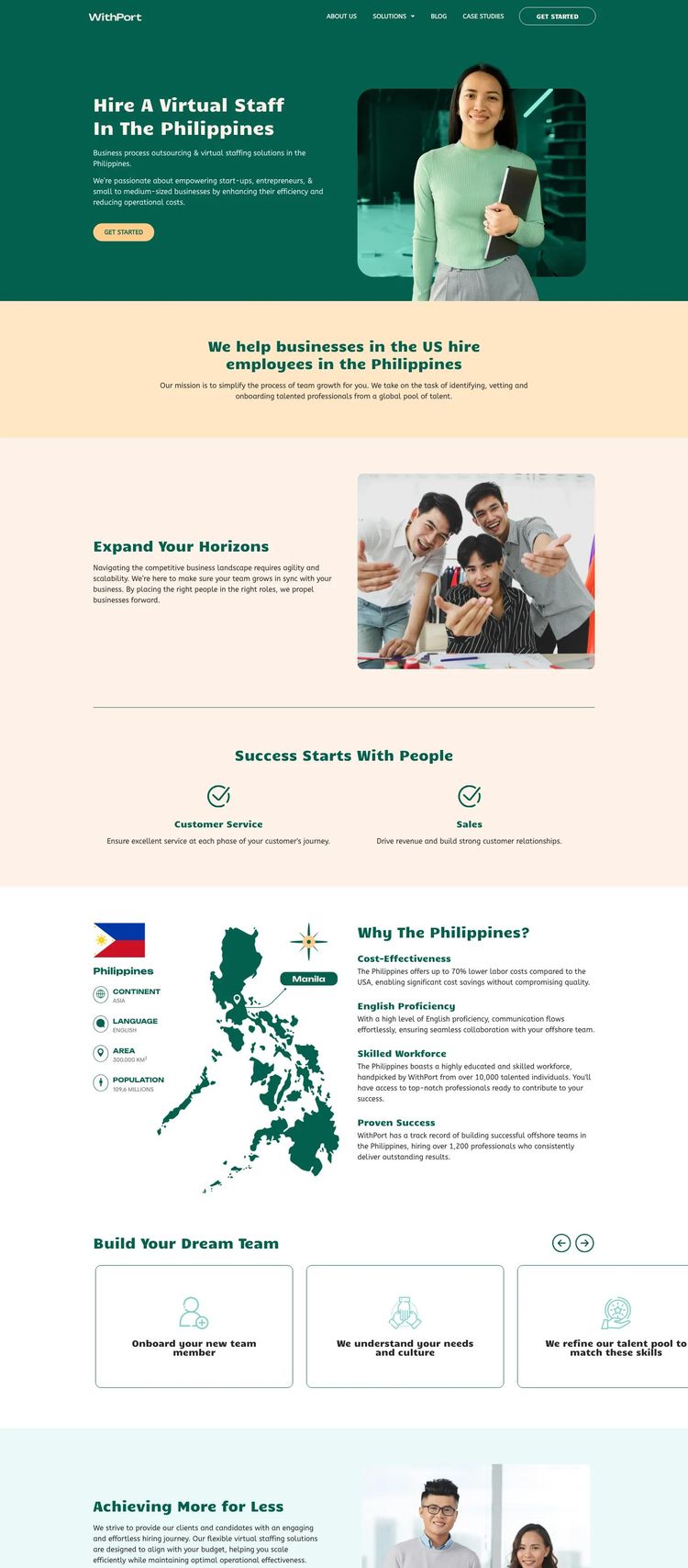 Screenshot 1 of Withport (Example undefined Business Operations Website)