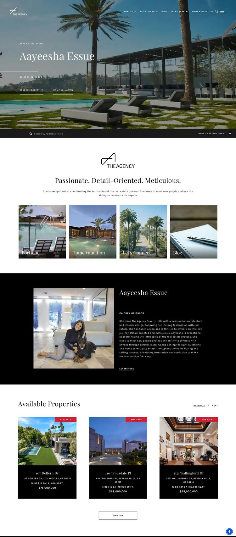 Screenshot 2 of Aayeesha Essue (Example undefined Real Estate Agent Website)