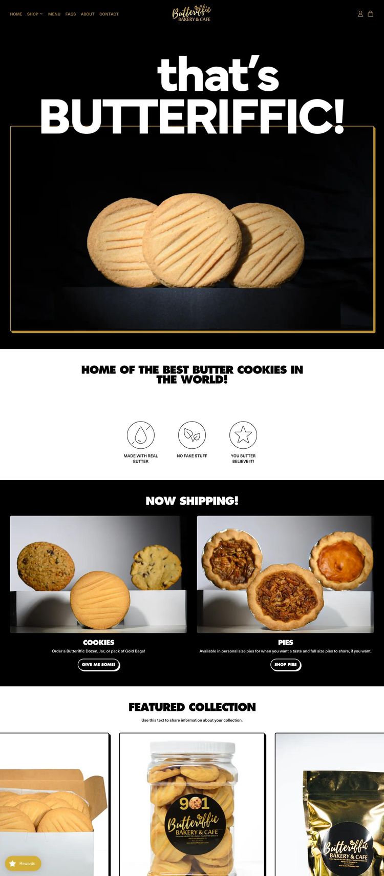 Screenshot 2 of Butteriffic Bakery (Example Shopify Bakery Website)