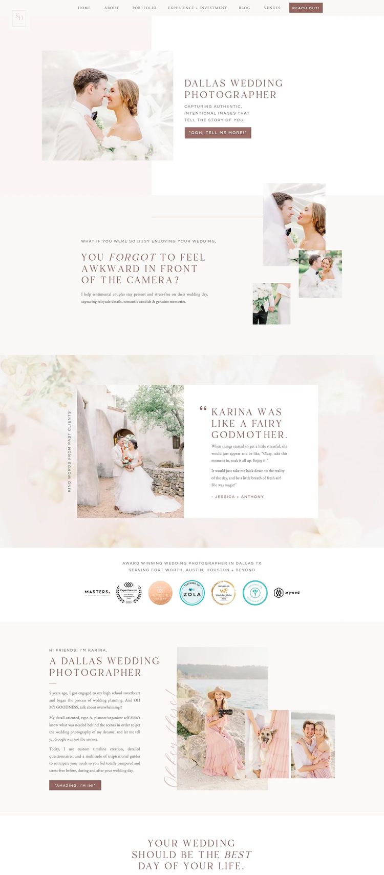 Screenshot 2 of Karina Danielle (Example undefined Photographer Website)