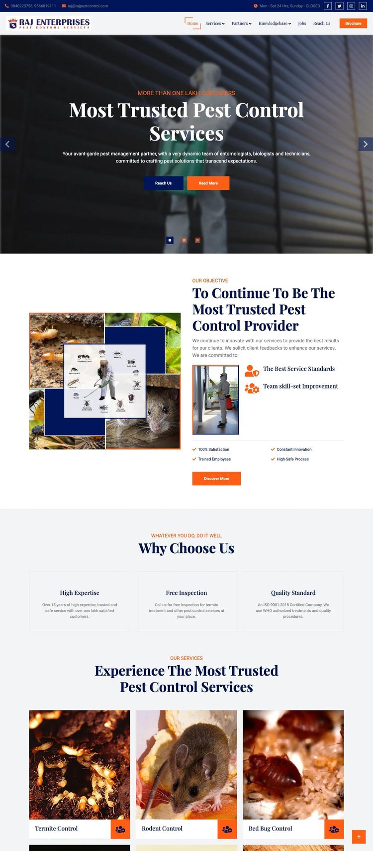 Screenshot 2 of Raj Pest Control (Example undefined Pest Control Website)