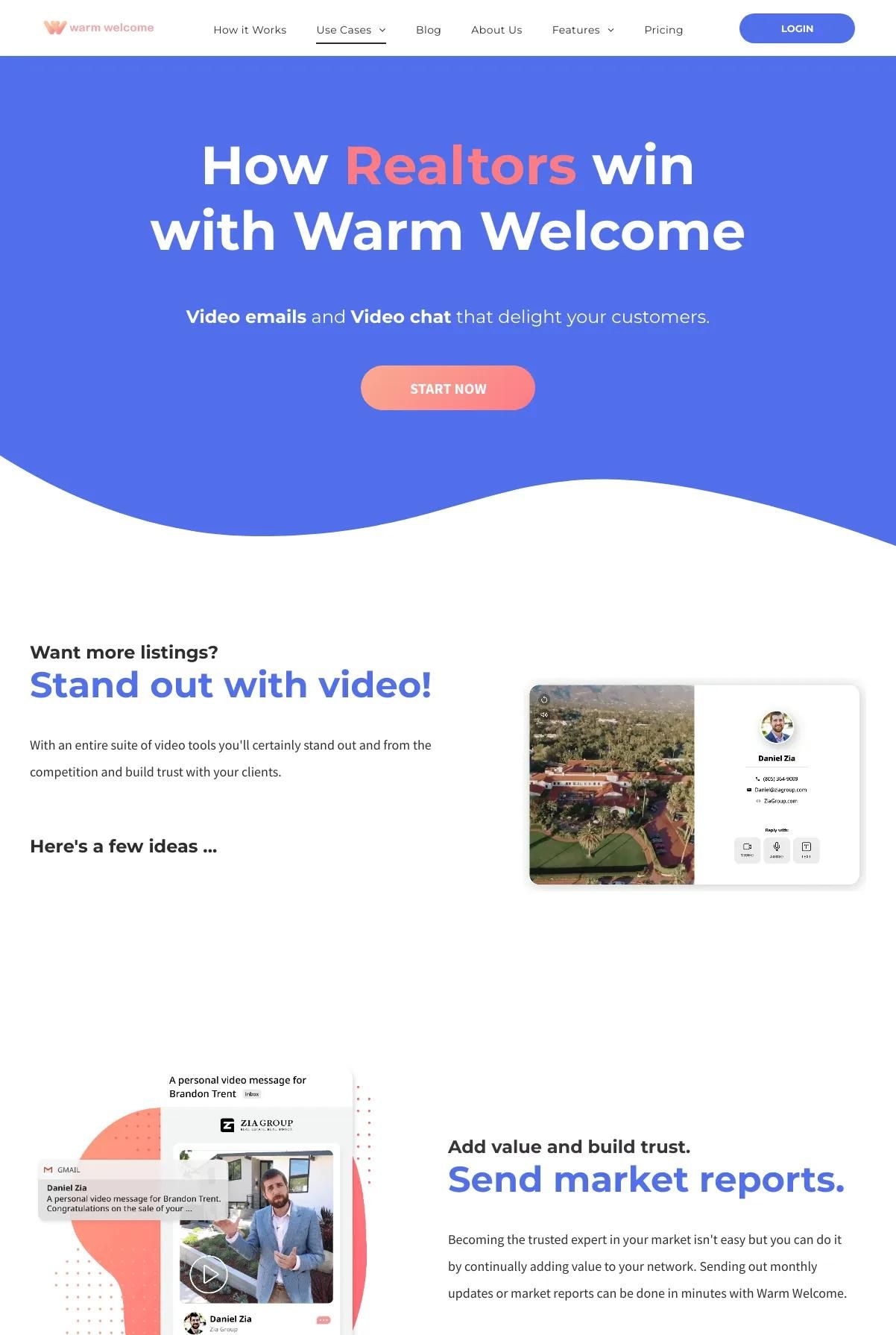 Screenshot 2 of Warm Welcome (Example Duda Website)